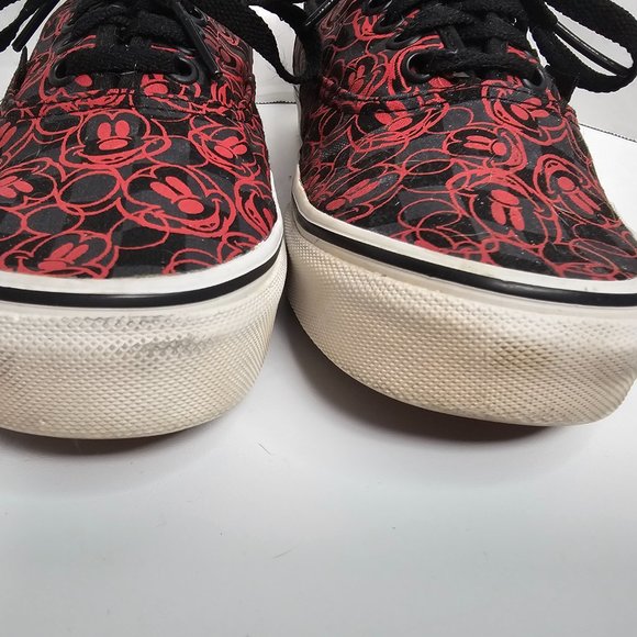 vans x disney mickey mouse shoes black red checkerboard Women 8.5 Men 7 - Picture 4 of 14